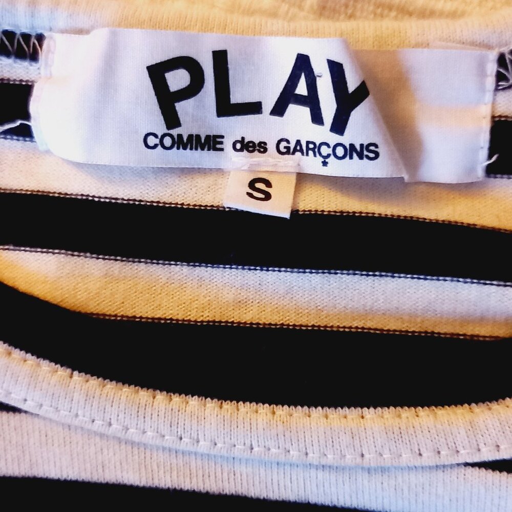 COMME DES GARCONS PLAY striped long sleeve top - Picture 4 of 9